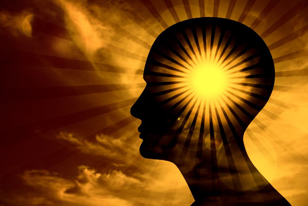 graphical representation of a light in a person's head
