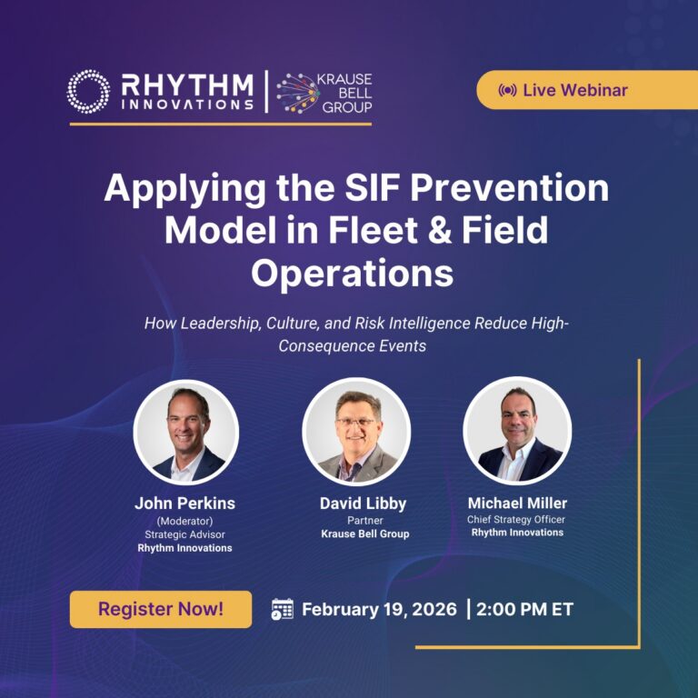 Webinar February 19, 2026 Applying the SIF Prevention Model to Fleet and Field Services