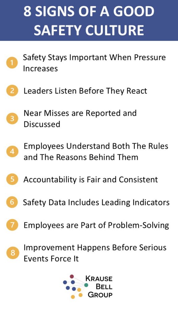 Infographic: 8 signs of a good safety culture